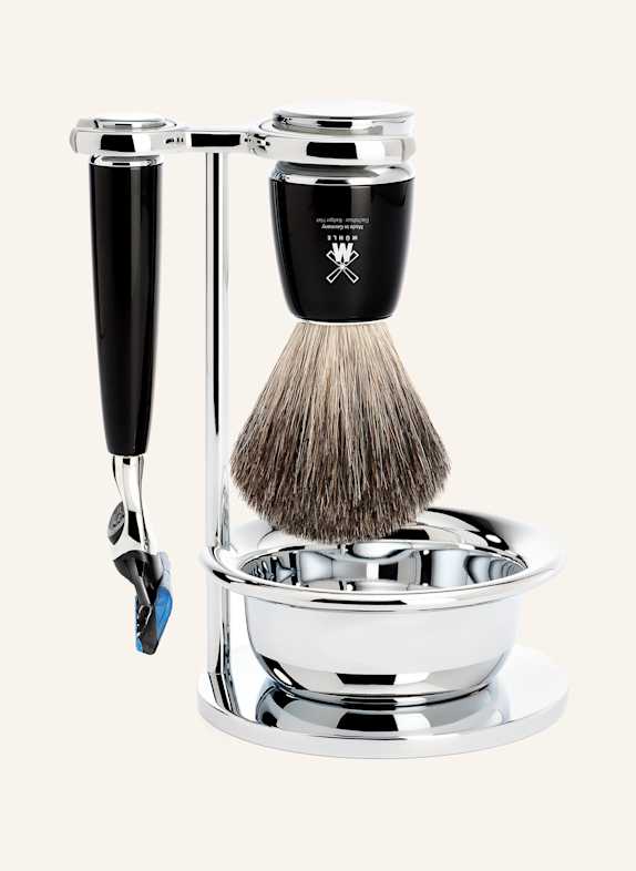 MÜHLE 4-tlg. Rasier-Set - RYTMO SCHWARZ