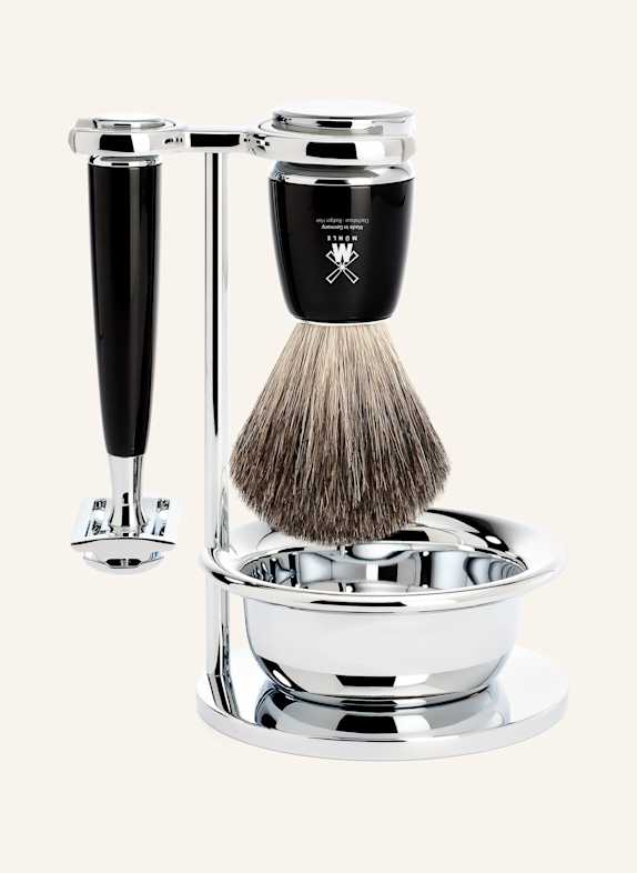 MÜHLE 4-tlg. Rasier-Set - RYTMO SCHWARZ