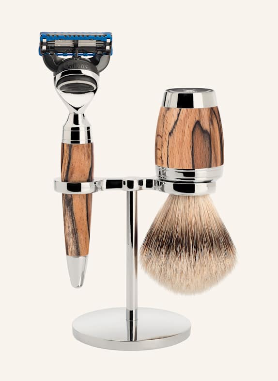 MÜHLE 3-tlg. Rasier-Set - STYLO BRAUN