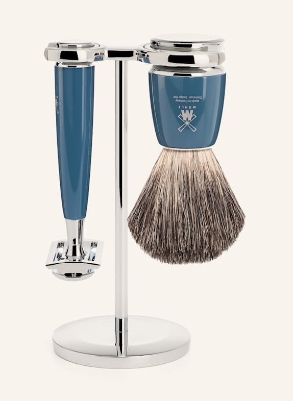 MÜHLE 3-tlg. Rasier-Set - RYTMO PETROL