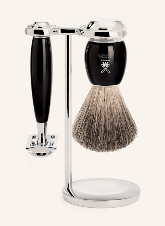 MÜHLE 4-tlg. Rasier-Set - VIVO SCHWARZ