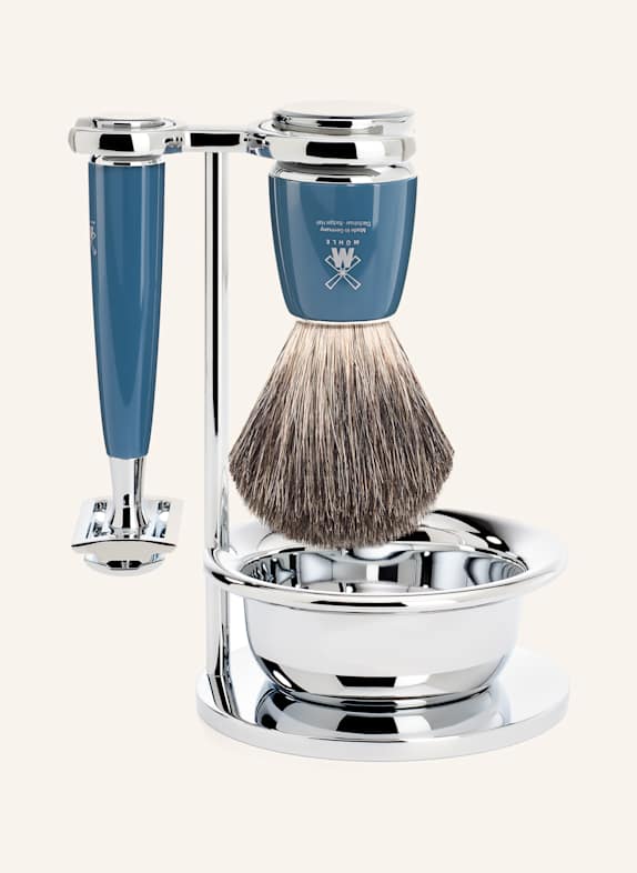 MÜHLE 4-tlg. Rasier-Set - RYTMO PETROL