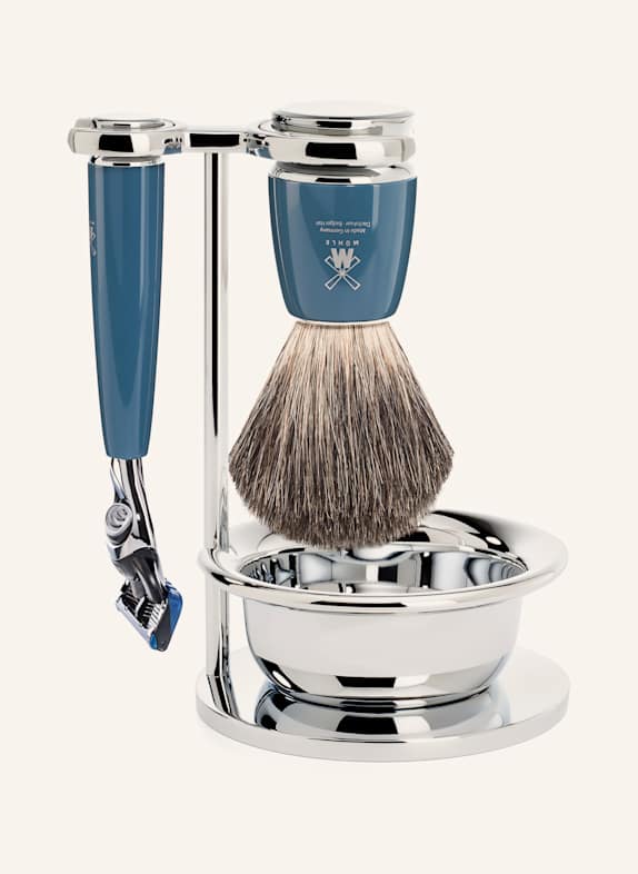 MÜHLE 4-tlg. Rasier-Set - RYTMO PETROL