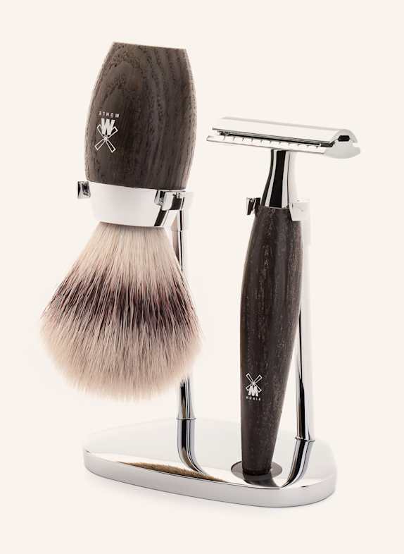 MÜHLE 3-tlg. Rasier-Set - KOSMO DUNKELBRAUN