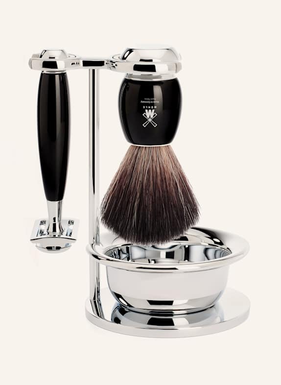 MÜHLE 4-tlg. Rasier-Set - VIVO SCHWARZ