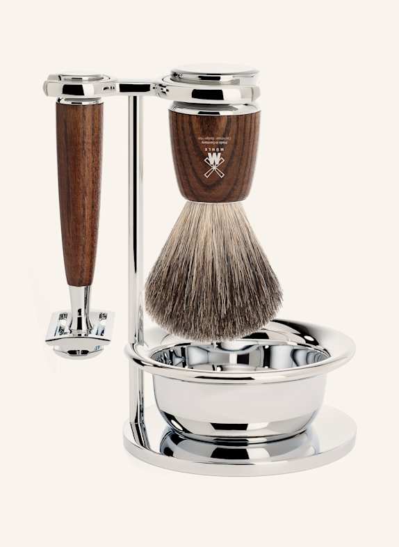 MÜHLE 4-tlg. Rasier-Set -RYTMO DUNKELBRAUN