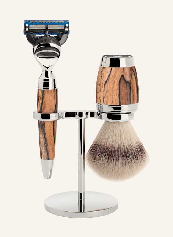 MÜHLE 3-tlg. Rasier-Set - STYLO BRAUN