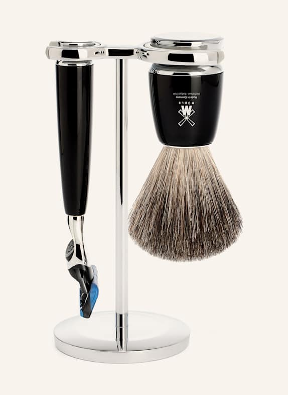 MÜHLE 3-tlg. Rasier-Set - RYTMO SCHWARZ