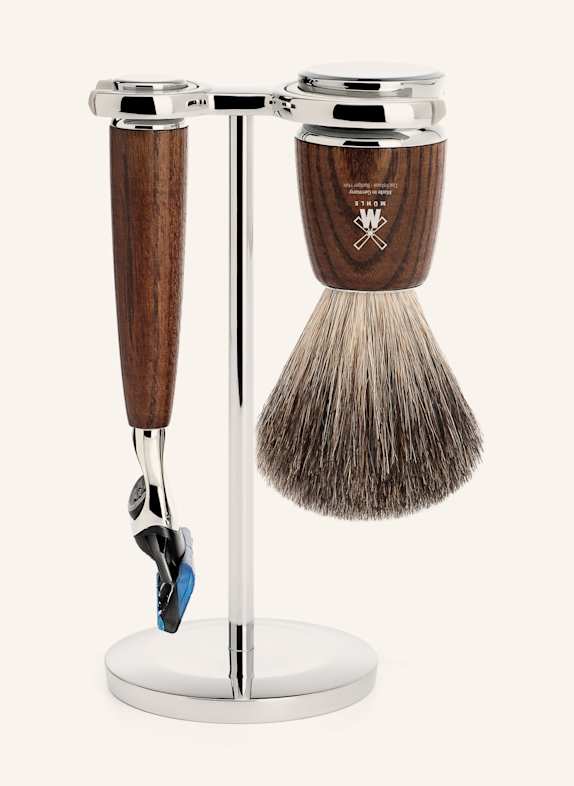 MÜHLE 3-tlg. Rasier-Set - RYTMO DUNKELBRAUN