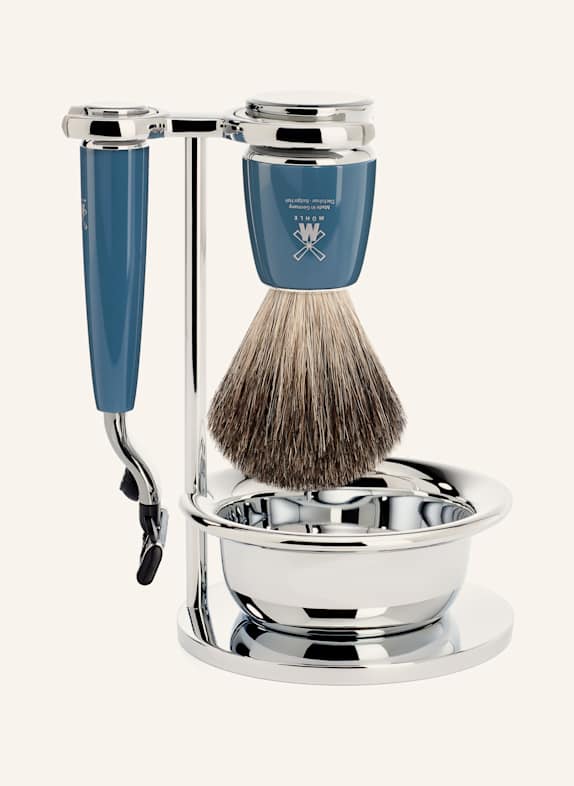 MÜHLE 4-tlg. Rasier-Set - RYTMO PETROL