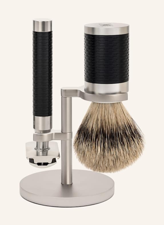 MÜHLE 3-tlg. Rasier-Set - ROCCA SCHWARZ