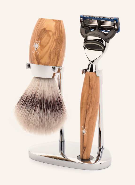 MÜHLE 3-tlg. Rasier-Set - KOSMO HELLBRAUN
