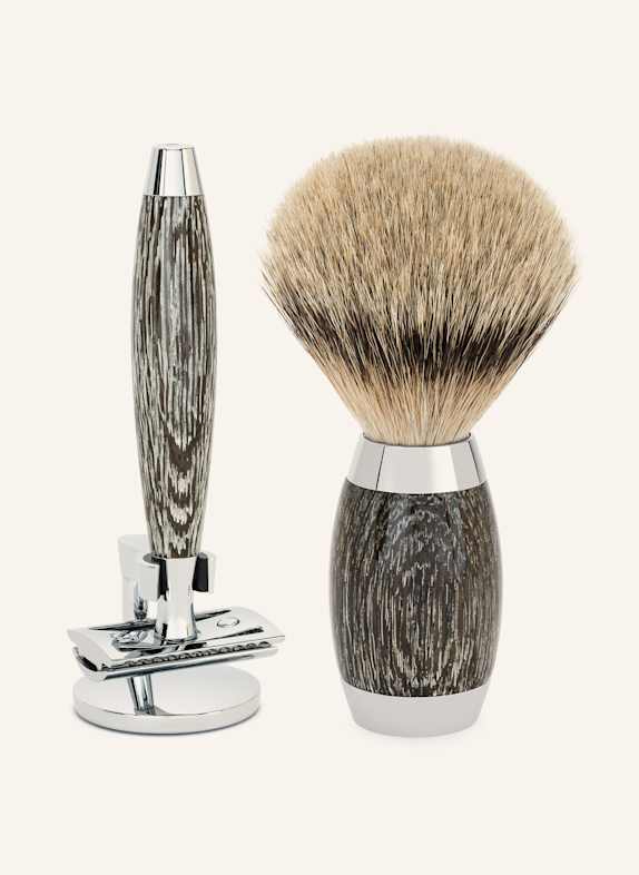 MÜHLE 3-tlg. Rasier-Set - EDITION DUNKELBRAUN