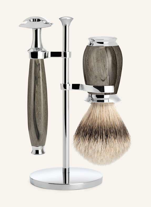 MÜHLE 3-tlg. Rasier-Set - PURIST DUNKELGRAU