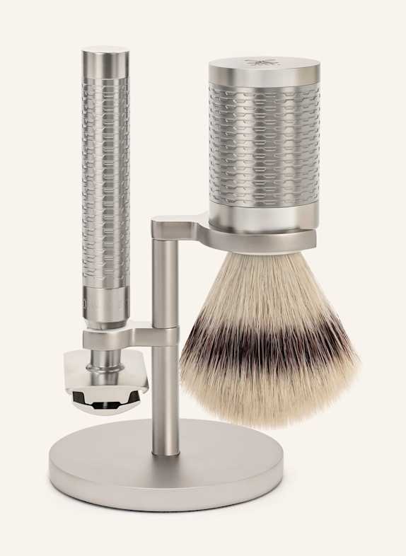 MÜHLE 3-tlg. Rasier-Set - ROCCA SILBER