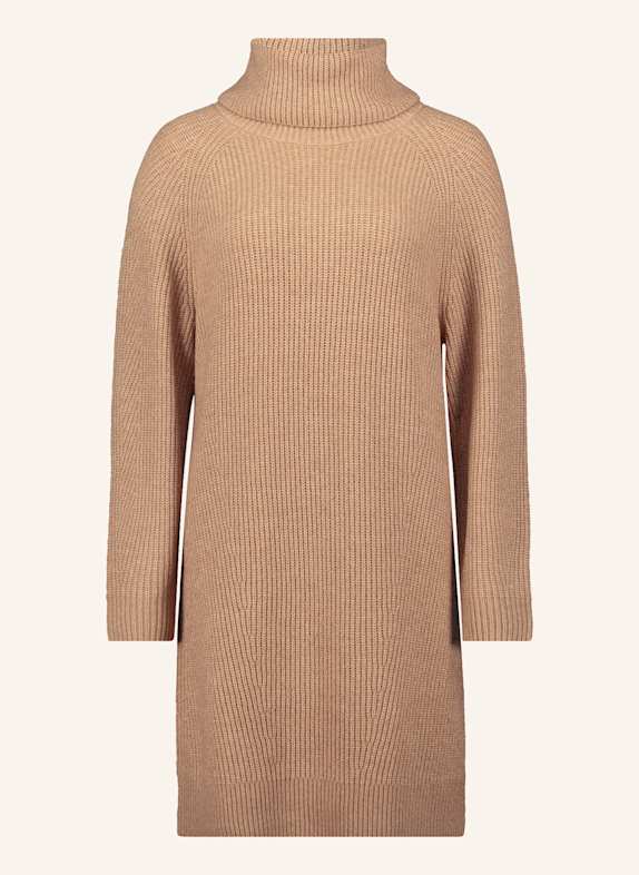 BETTY&CO Strickkleid mit hohem Kragen CAMEL