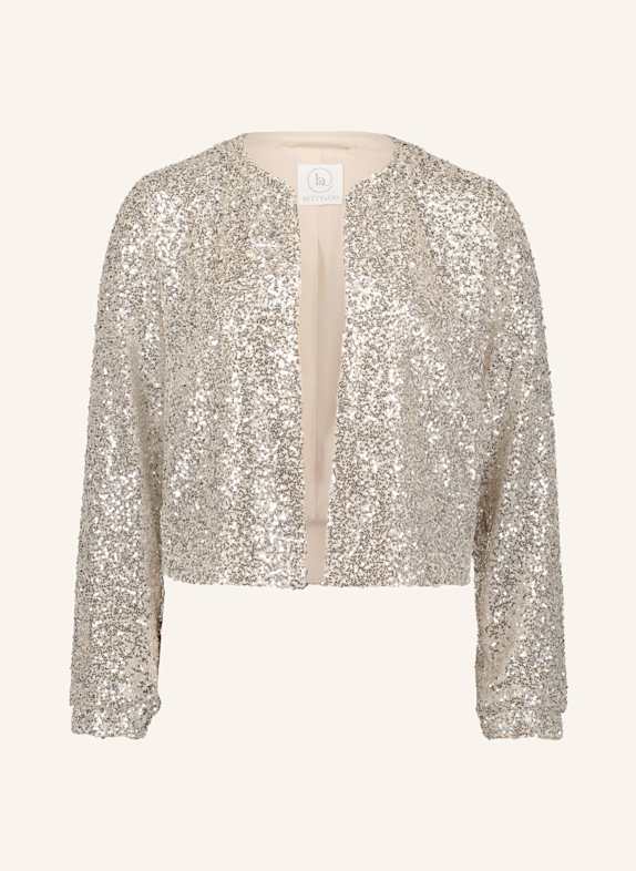 BETTY&CO Blouson mit Pailletten CREME/ SILBER