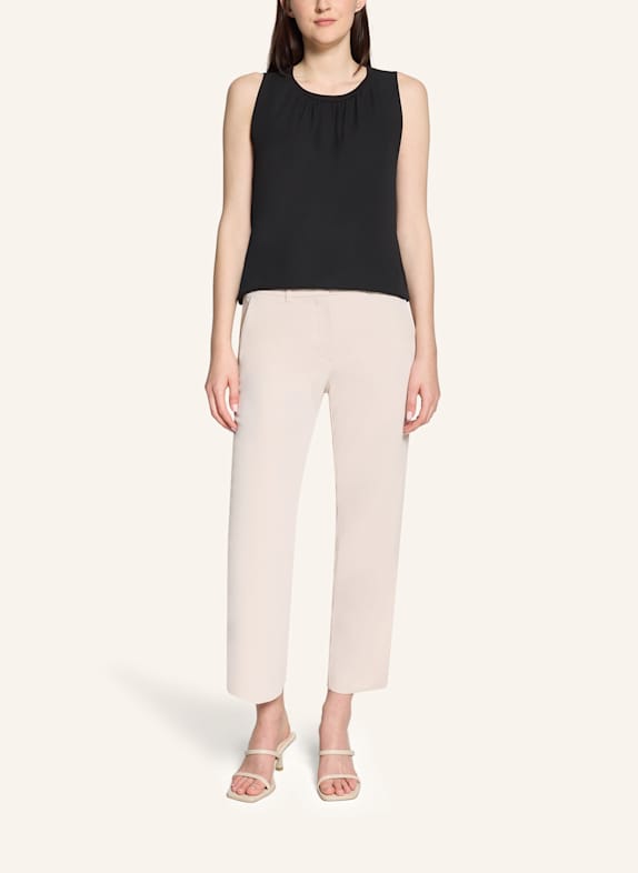 BETTY&CO Blusenshirt mit Webbesatz SCHWARZ