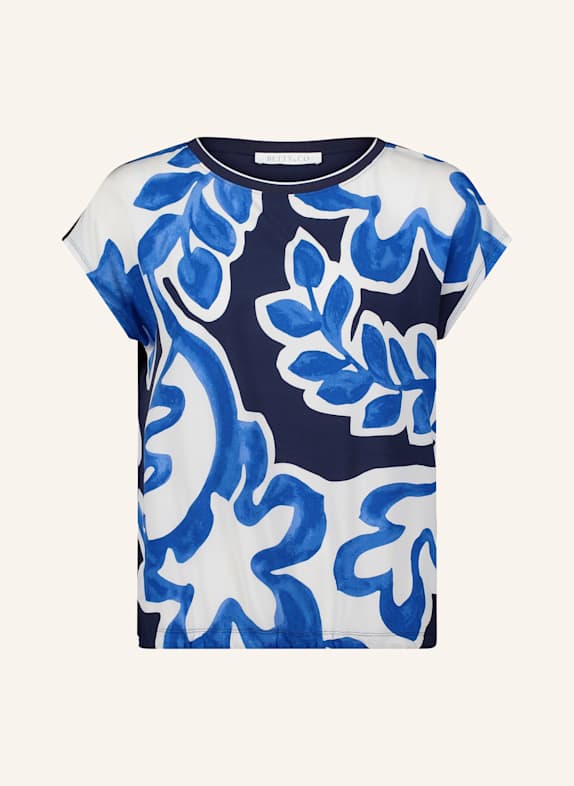 BETTY&CO Patchwork-Shirt mit Print WEISS/ BLAU