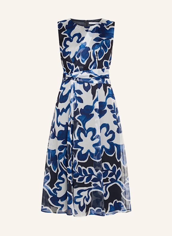 BETTY&CO Chiffonkleid ohne Arm WEISS/ BLAU