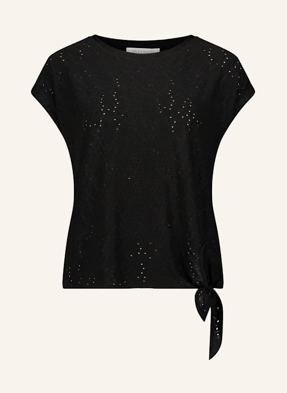 BETTY&CO T-Shirt aus Lochspitze SCHWARZ