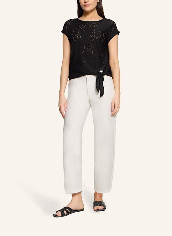 BETTY&CO T-Shirt aus Lochspitze SCHWARZ