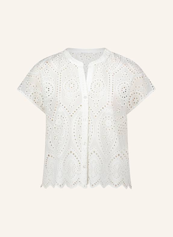 BETTY&CO Bluse aus Lochspitze WEISS