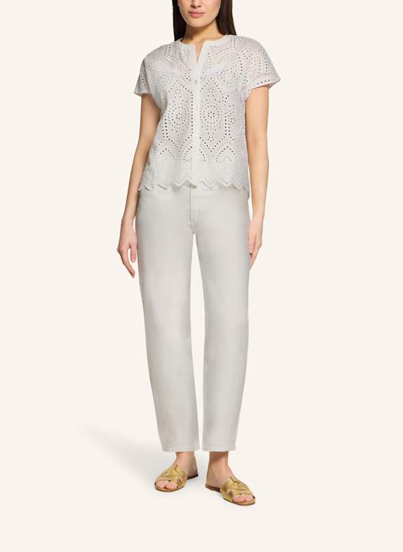 BETTY&CO Bluse aus Lochspitze WEISS