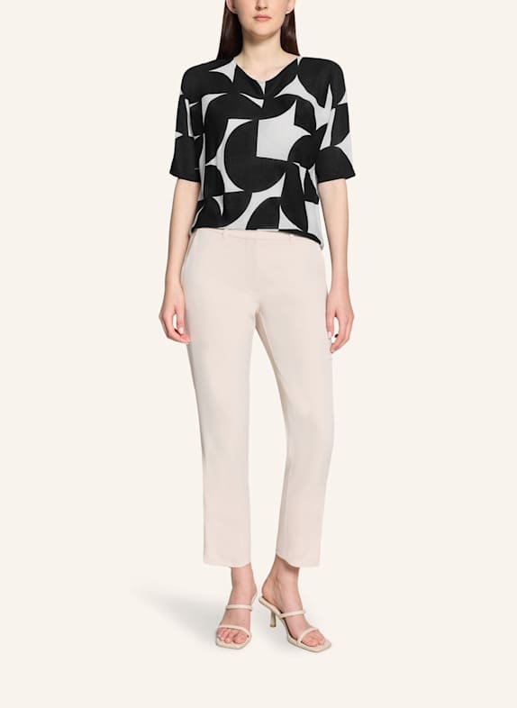 BETTY&CO Feinstrickpullover mit Print SCHWARZ / WEISS