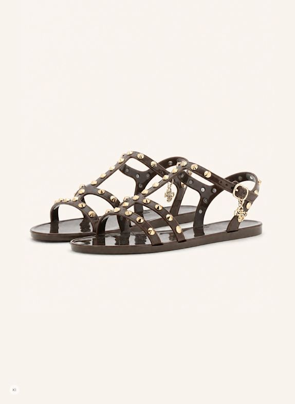 GUESS Riemchensandalen JELLY DUNKELBRAUN