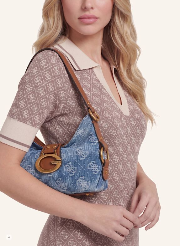 GUESS Handtasche CAMDEN HELLBLAU