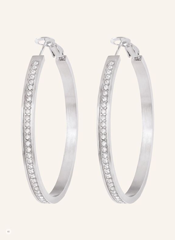GUESS Creolen COLOR MY DAY SILBER