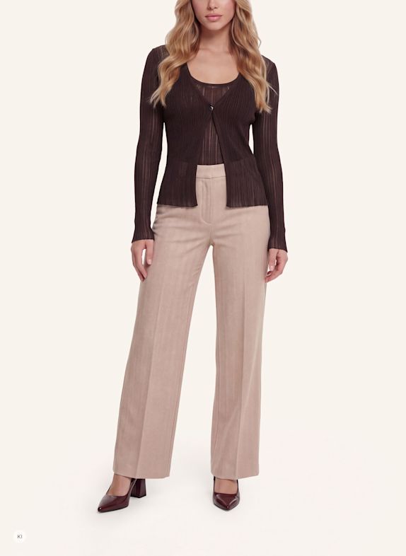 GUESS Strickjacken Cardigan DUNKELBRAUN