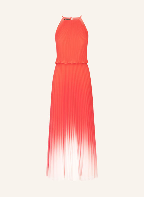 APART langes Plisseekleid ROT/ CREME