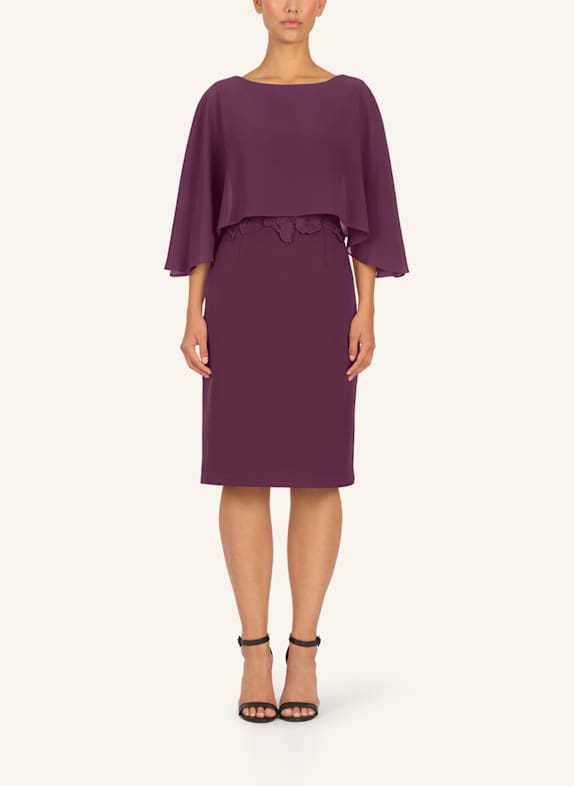 APART Kleid mit Chiffoncape DUNKELLILA