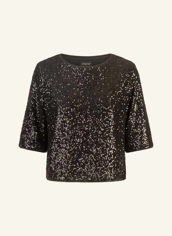 APART Paillettenshirt SCHWARZ