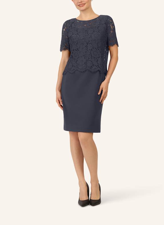 APART Etuikleid mit Spitzenjäckchen DUNKELBLAU