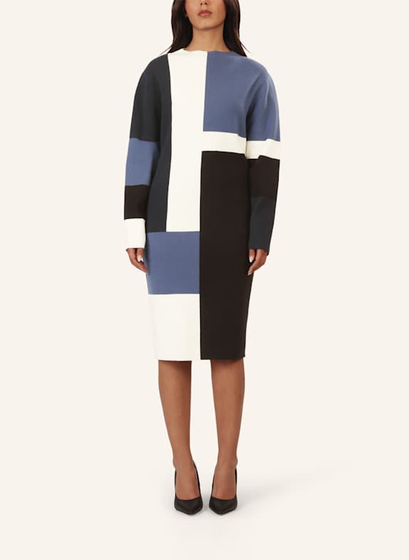APART Colorblocking Strickkleid DUNKELBLAU