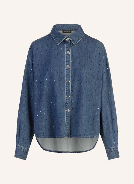 APART Jeanshemd mit Kristallsteinen BLAU