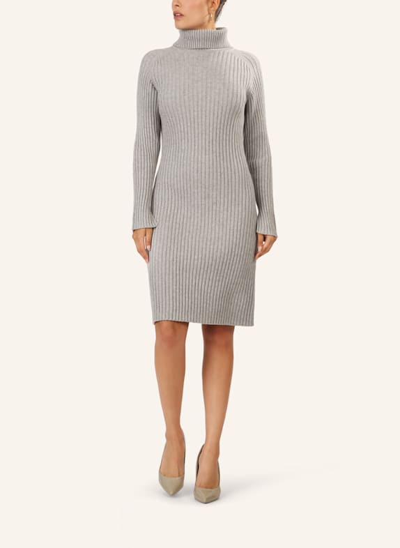 APART Rippenstrickkleid GRAU