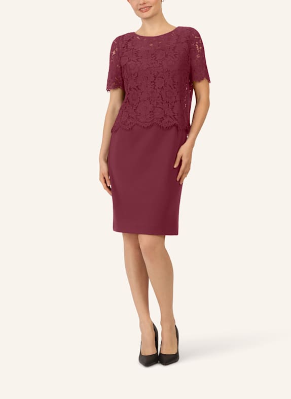 APART Etuikleid mit Spitzenjäckchen ROT