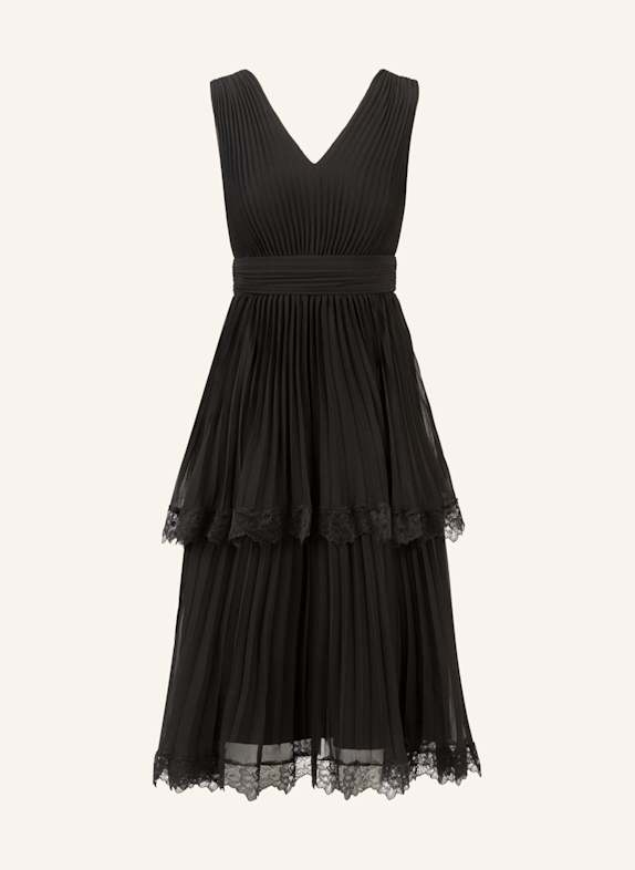 APART Plisseekleid SCHWARZ