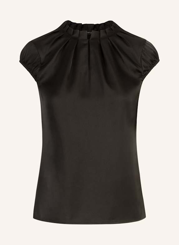 APART Satinbluse SCHWARZ