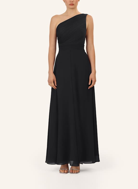 APART Abendkleid mit Plissees SCHWARZ