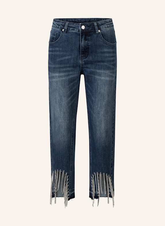 APART Mom Jeans mit Kristallsteinen BLAU