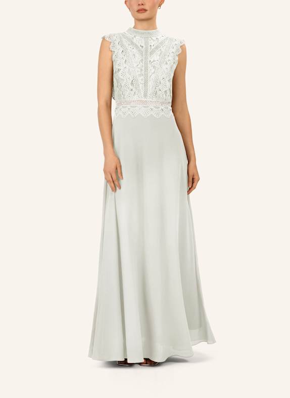 APART Abendkleid mit Lochspitze CREME