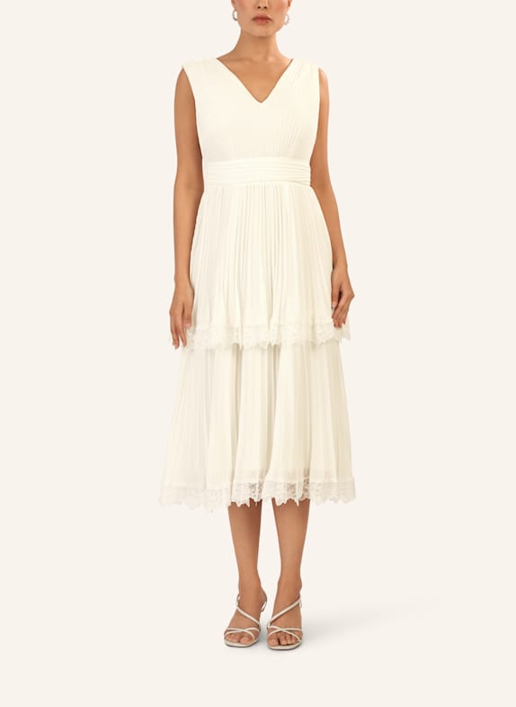 APART Plisseekleid CREME