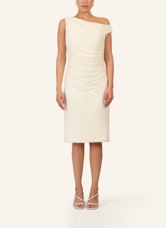 APART Perlenbesticktes Abendkleid CREME