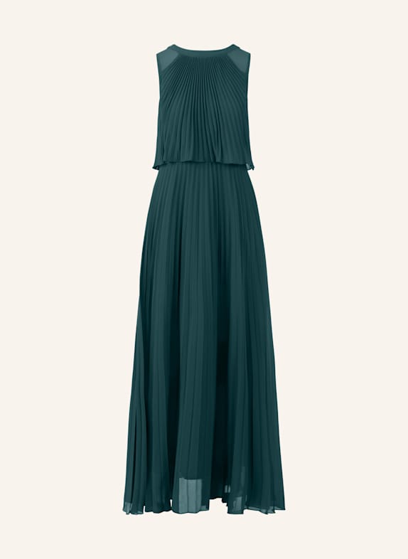 APART Abendkleid mit Plissees DUNKELGRÜN