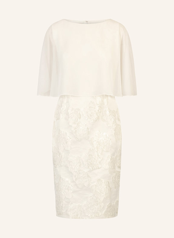 APART Jacquardkleid mit Chiffoncape CREME